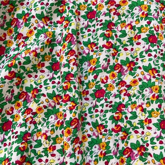 NWOT Olivaceous Floral Print Mini Dress Green Red Yellow Tie Front Short… - Picture 4 of 4